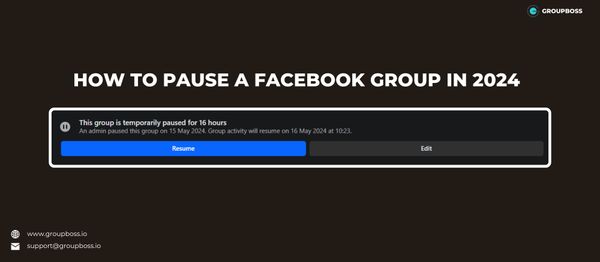 How to Pause a Facebook Group in 2024