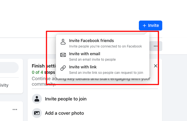 Ways to invite others in hidden private Facebook groups