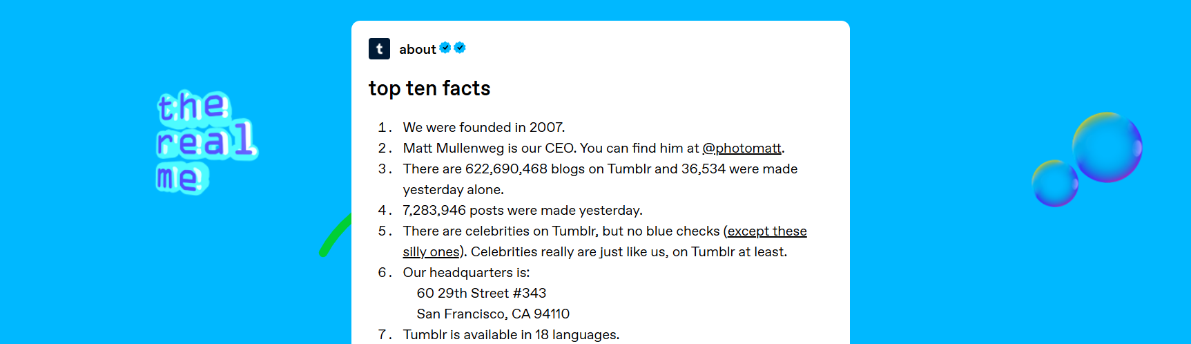 Tumblr stands out for its creative communities and subcultures. 