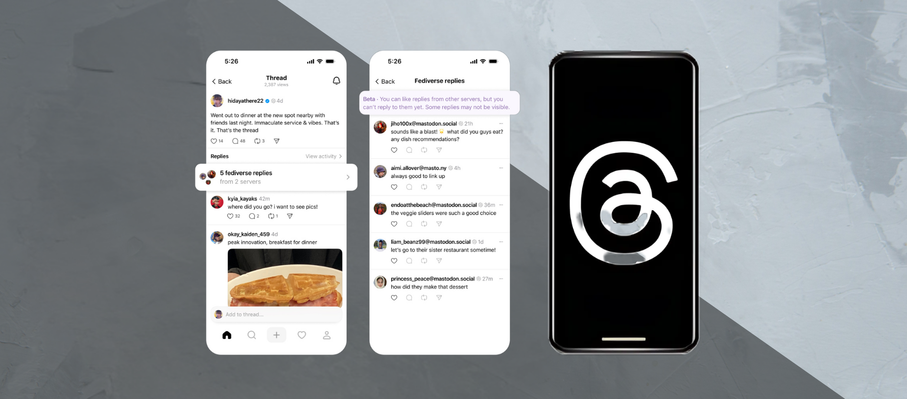 Threads stands out with its integration with Instagram accounts, making it easy to bring your followers along.