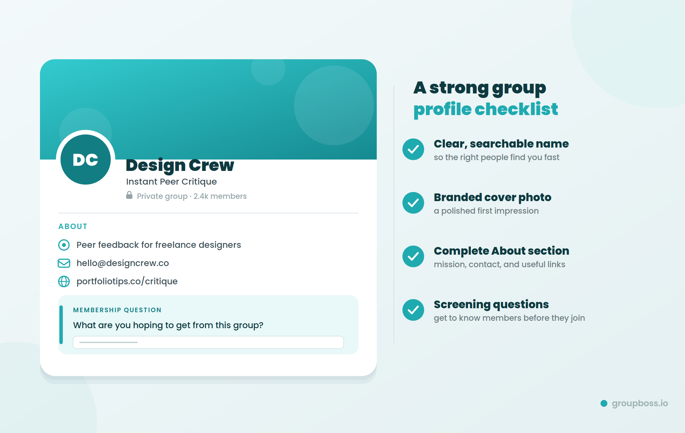 Develop a Strong Group Profile