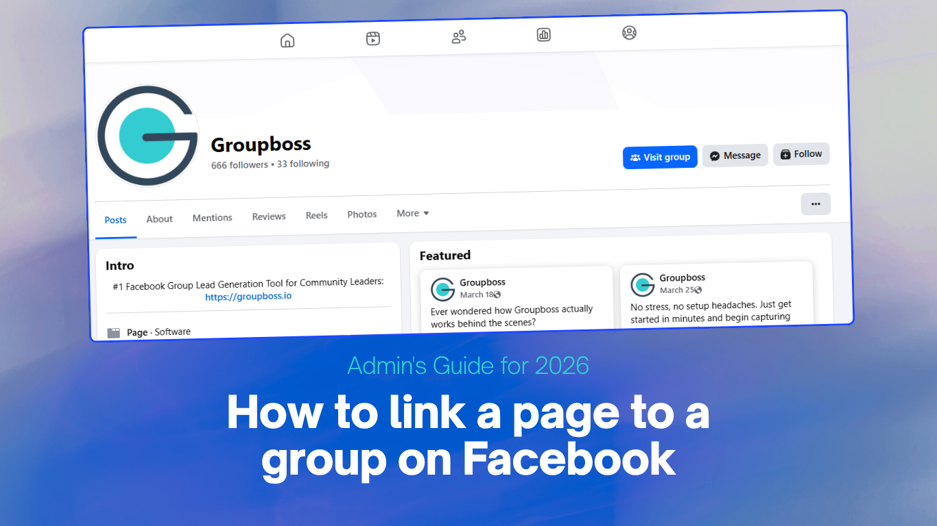 How to Link a Page to a Group on Facebook