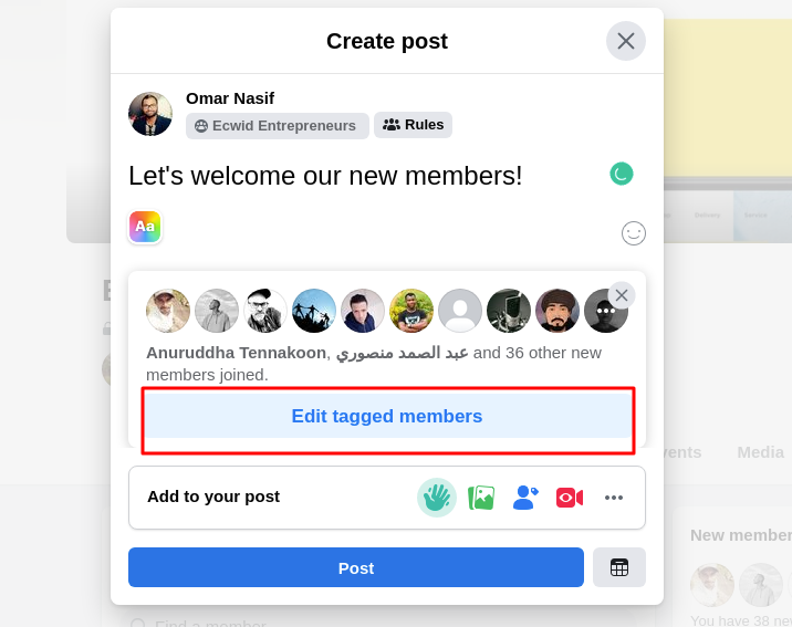 How To Create A Post In The Facebook Group