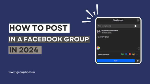 How to post in a Facebook group in 2024
