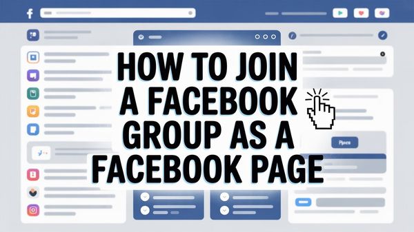 How to Join a Facebook Group as a Facebook Page