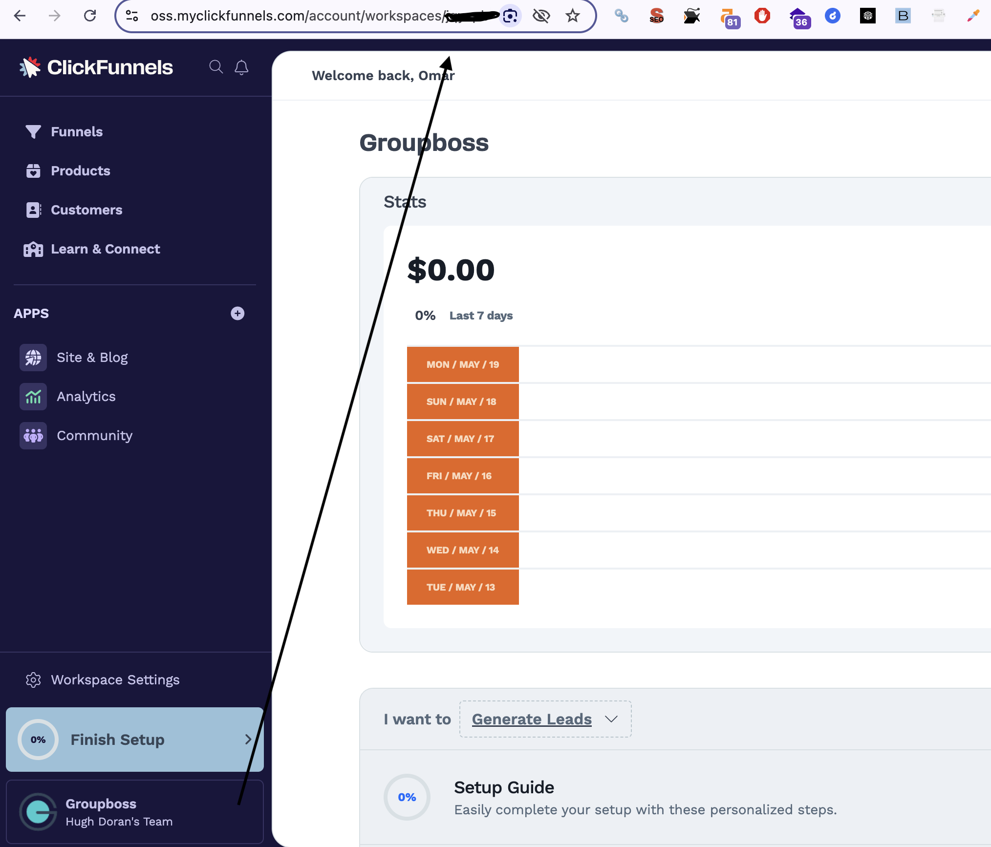 Workspace ID in ClickFunnels